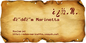 Ádám Marinetta névjegykártya